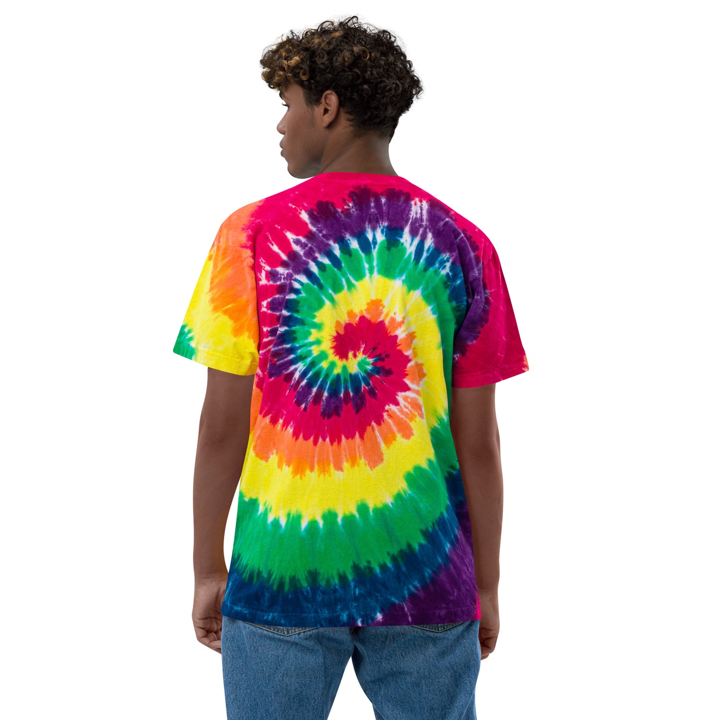 Blerd Con Embroidered Oversized tie-dye t-shirt
